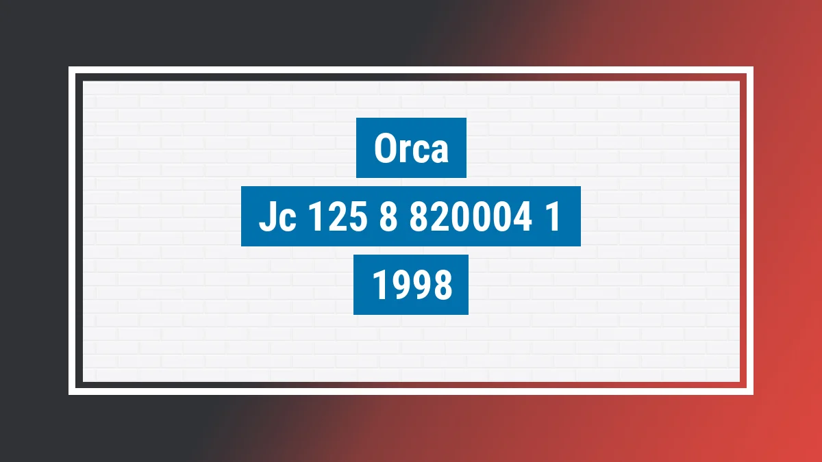 Imagem ilustrativa Orca Jc 125-8 1998