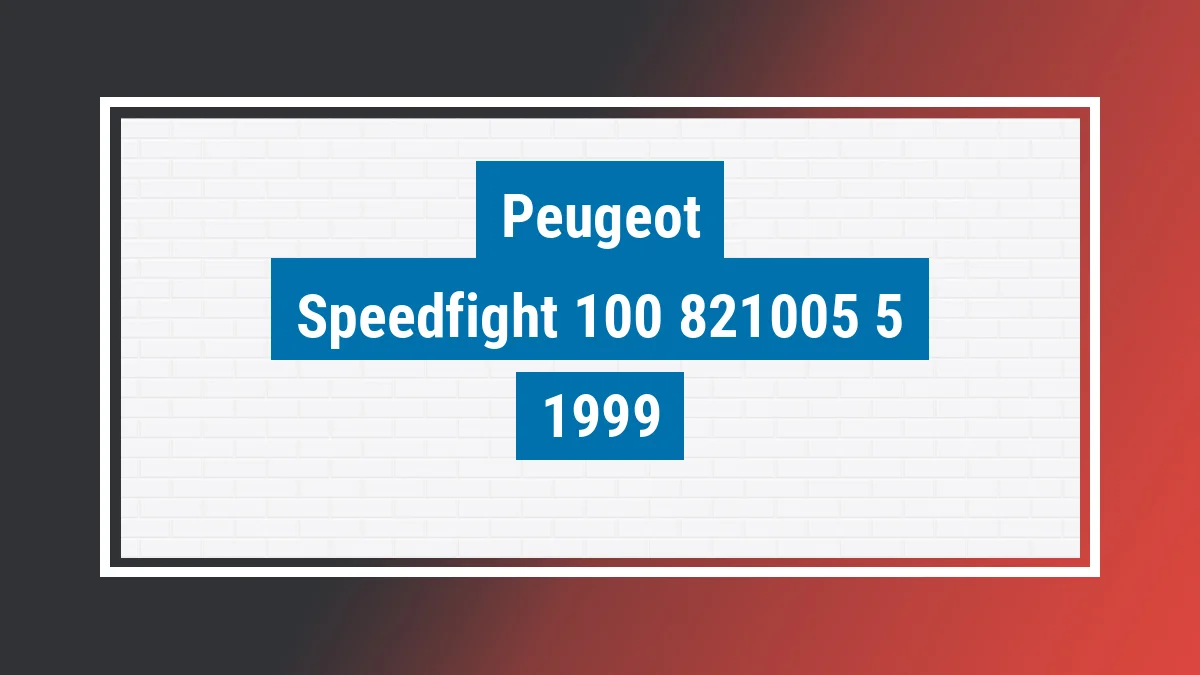 Imagem ilustrativa Peugeot Speedfight 100 1999