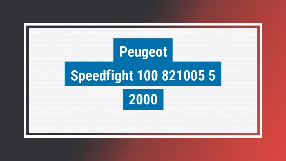 Imagem ilustrativa Peugeot Speedfight 100 2000