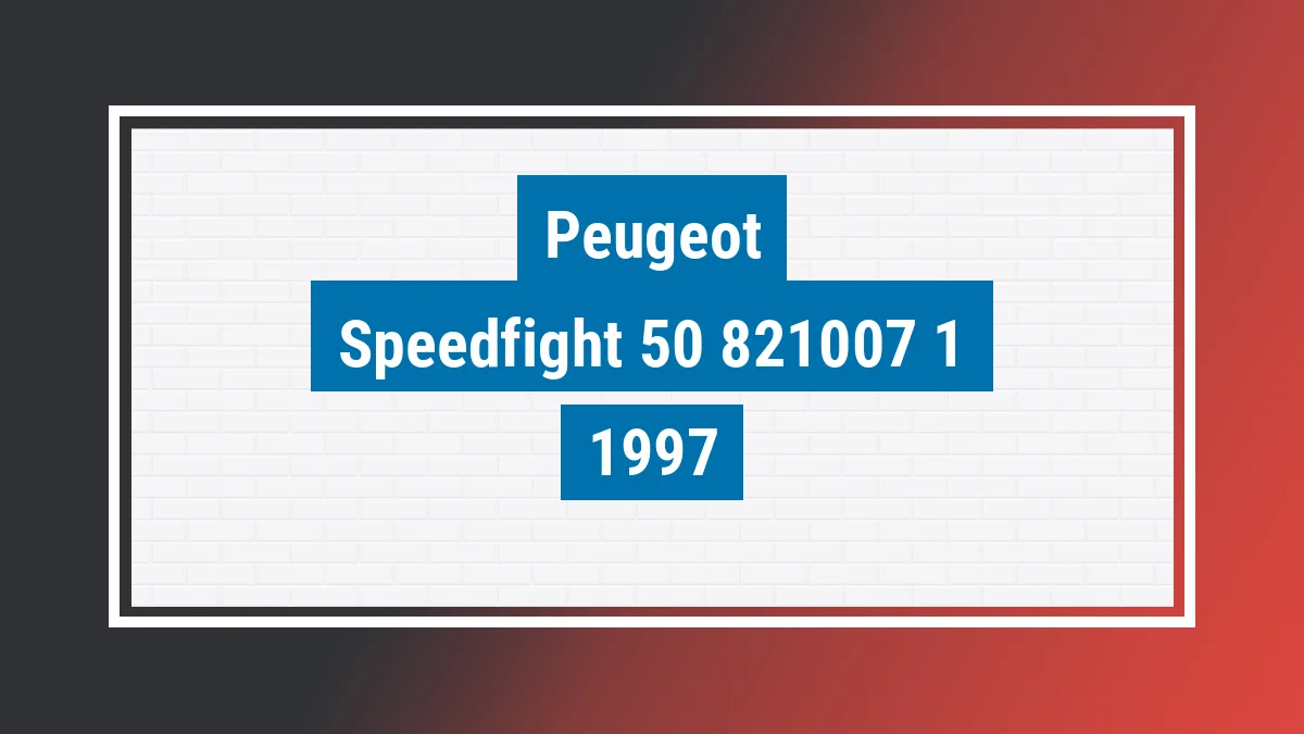 Imagem ilustrativa Peugeot Speedfight 50 1997
