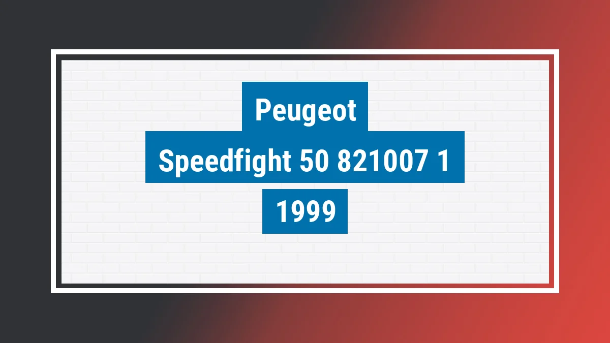 Imagem ilustrativa Peugeot Speedfight 50 1999