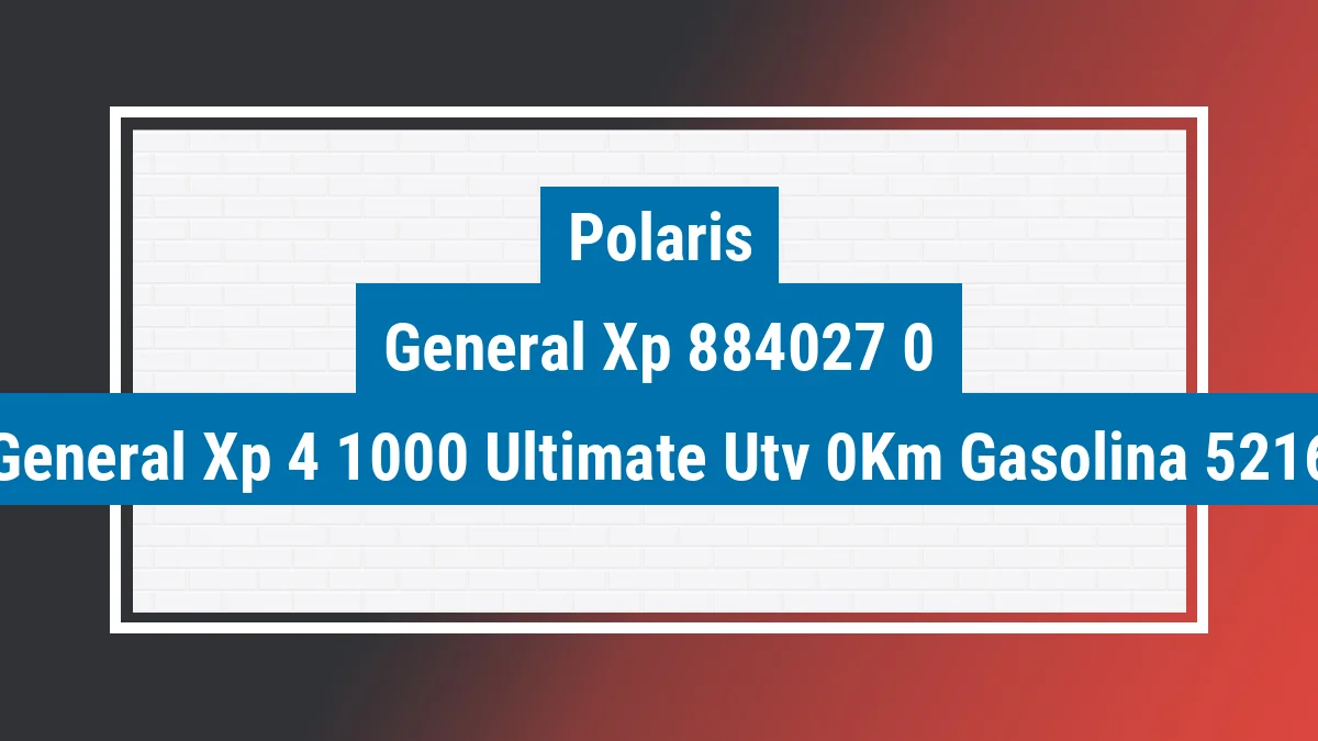 Imagem ilustrativa Polaris General Xp 4 1000 Ultimate (utv) 0km