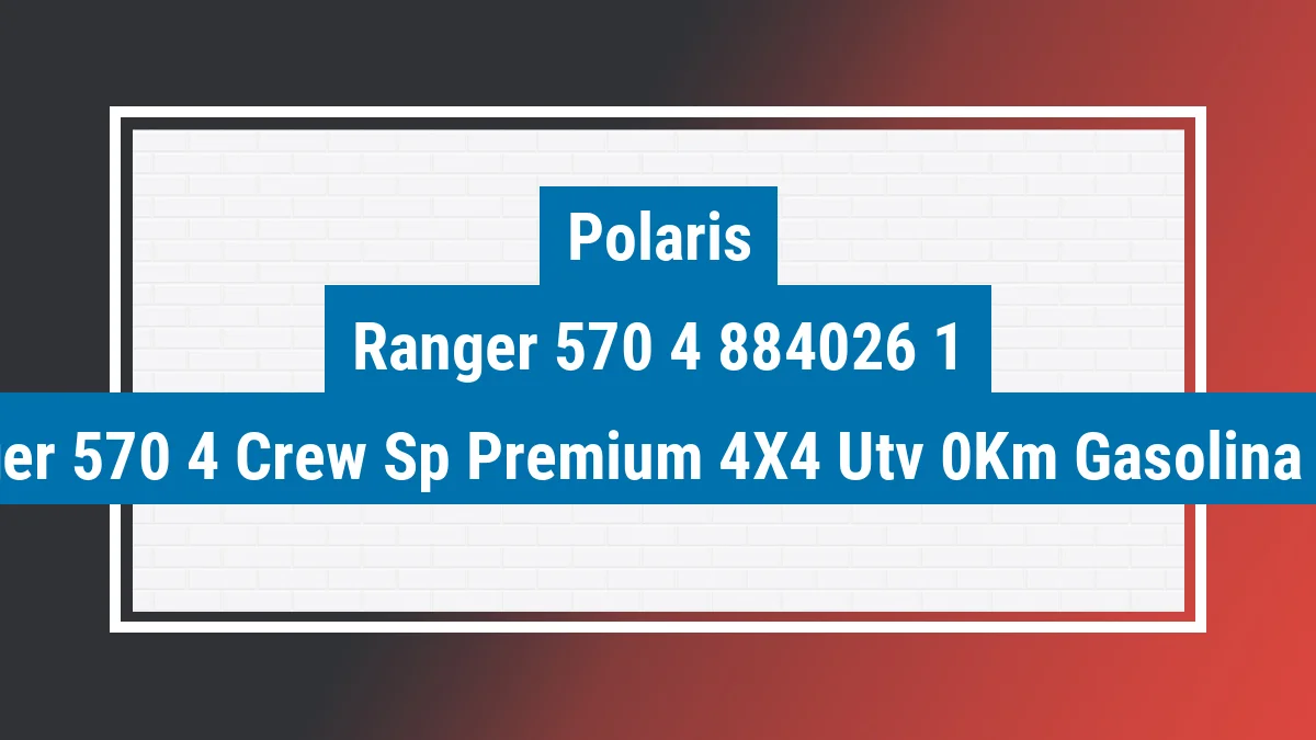 Imagem ilustrativa Polaris Ranger 570-4 Crew Sp Premium 4x4 (utv) 0km