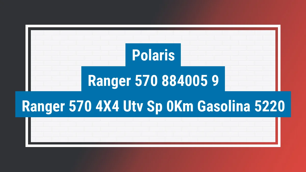 Imagem ilustrativa Polaris Ranger 570 4x4 (utv) sp 0km
