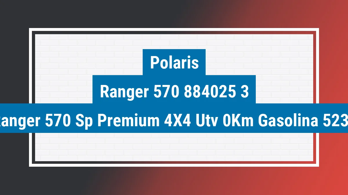 Imagem ilustrativa Polaris Ranger 570 Sp Premium 4x4 (utv) 0km