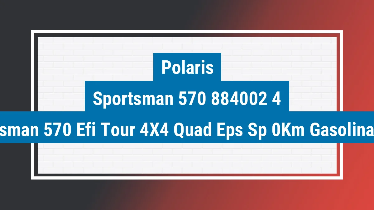 Imagem ilustrativa Polaris Sportsman 570 Efi Tour. 4x4 Quad. Eps sp 0km