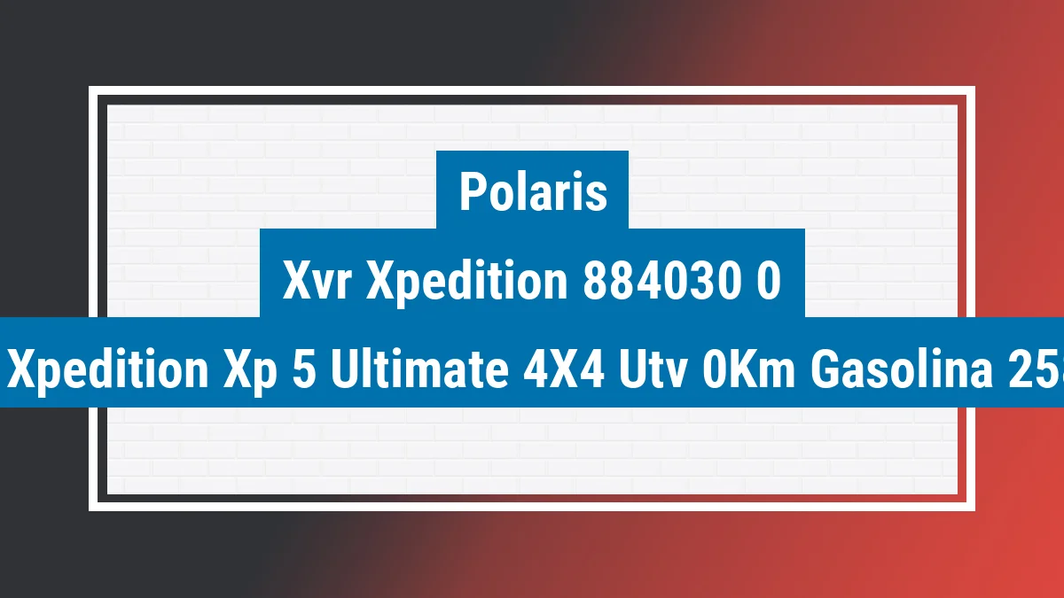 Imagem ilustrativa Polaris Xvr Xpedition Xp 5 Ultimate 4x4 (utv) 0km