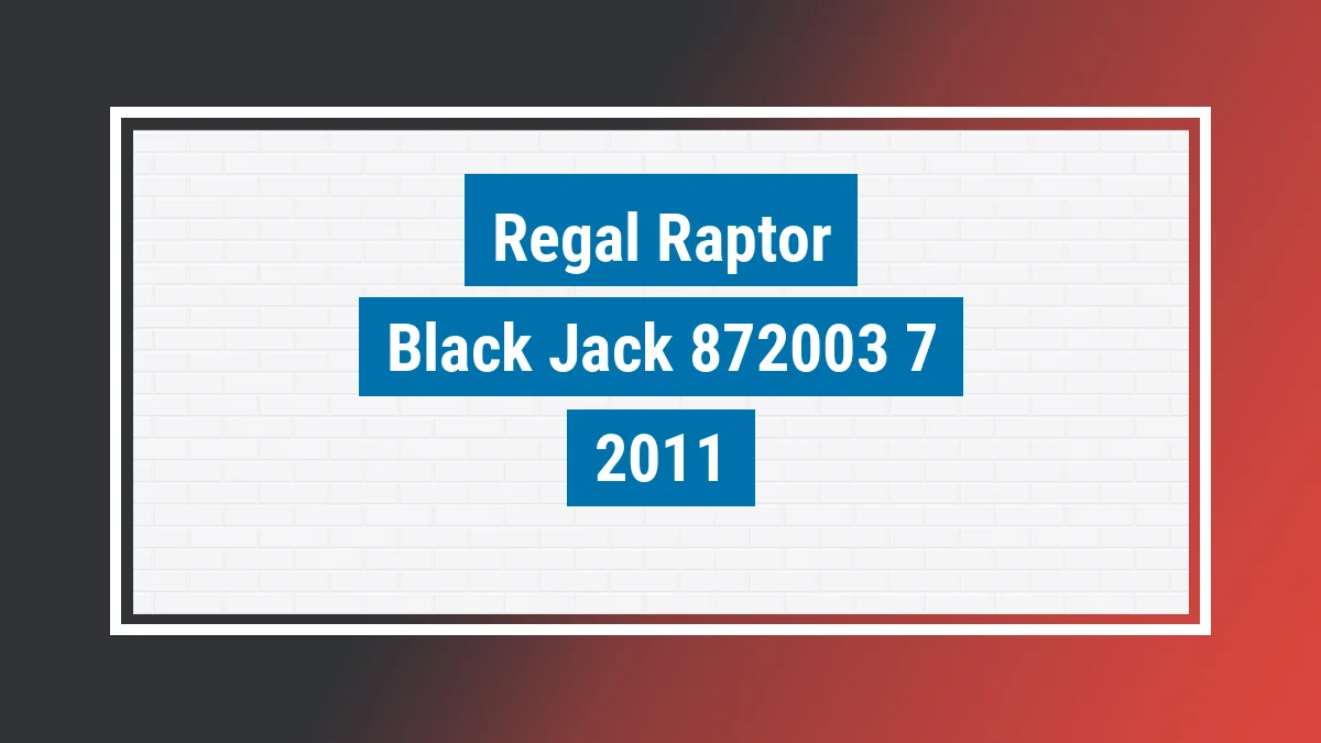 Imagem ilustrativa Regal Raptor Black Jack 320 2011