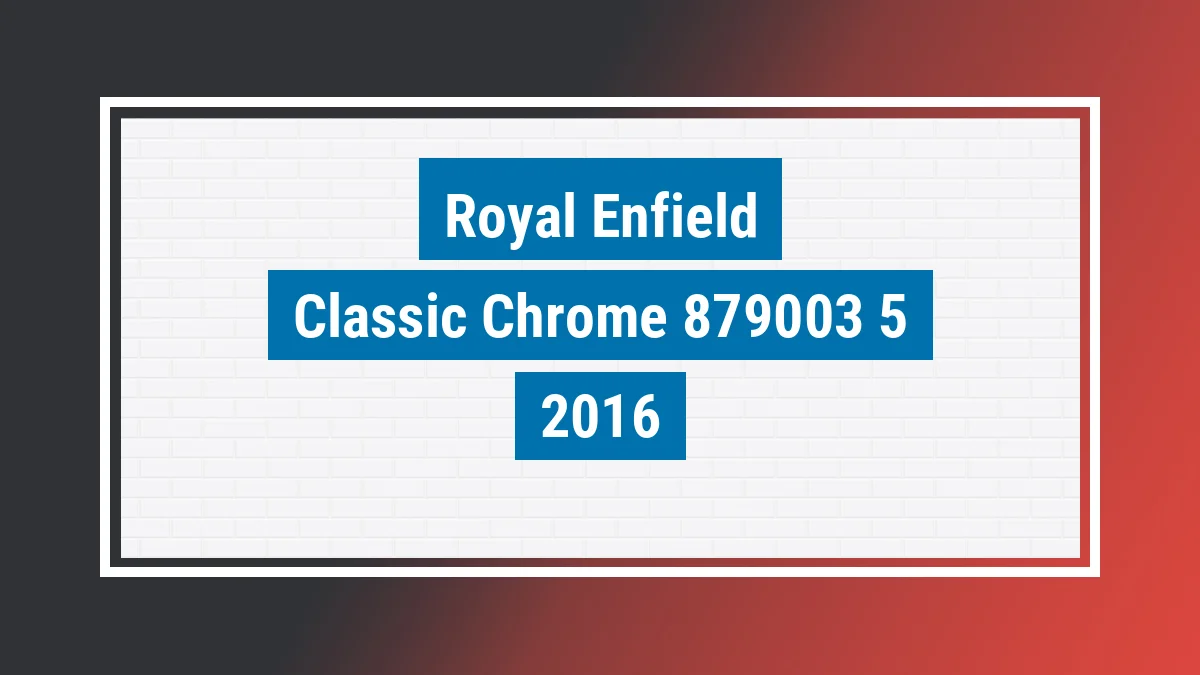 Imagem ilustrativa Royal Enfield Classic Chrome 500 Efi 2016