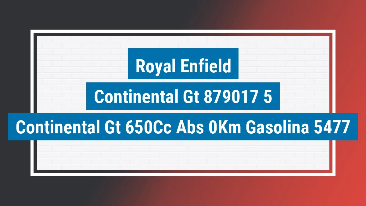 Imagem ilustrativa Royal Enfield Continental Gt 650cc Abs 0km