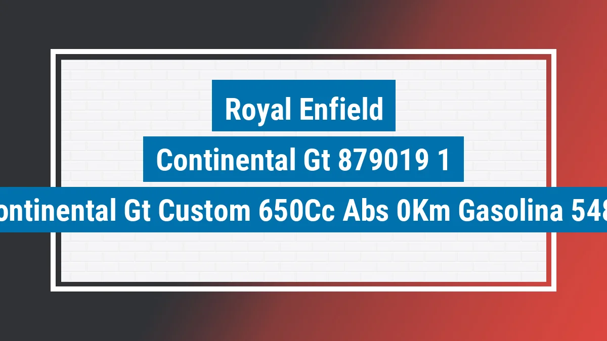 Imagem ilustrativa Royal Enfield Continental Gt Custom 650cc Abs 0km