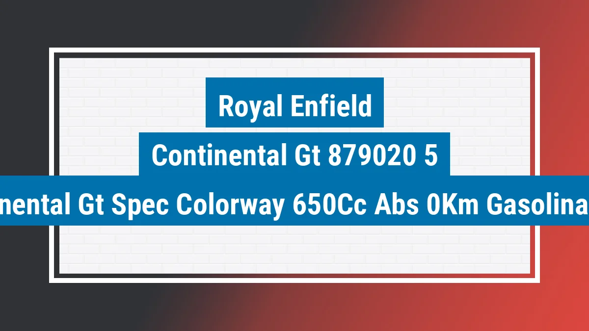 Imagem ilustrativa Royal Enfield Continental Gt Spec. Colorway 650cc Abs 0km