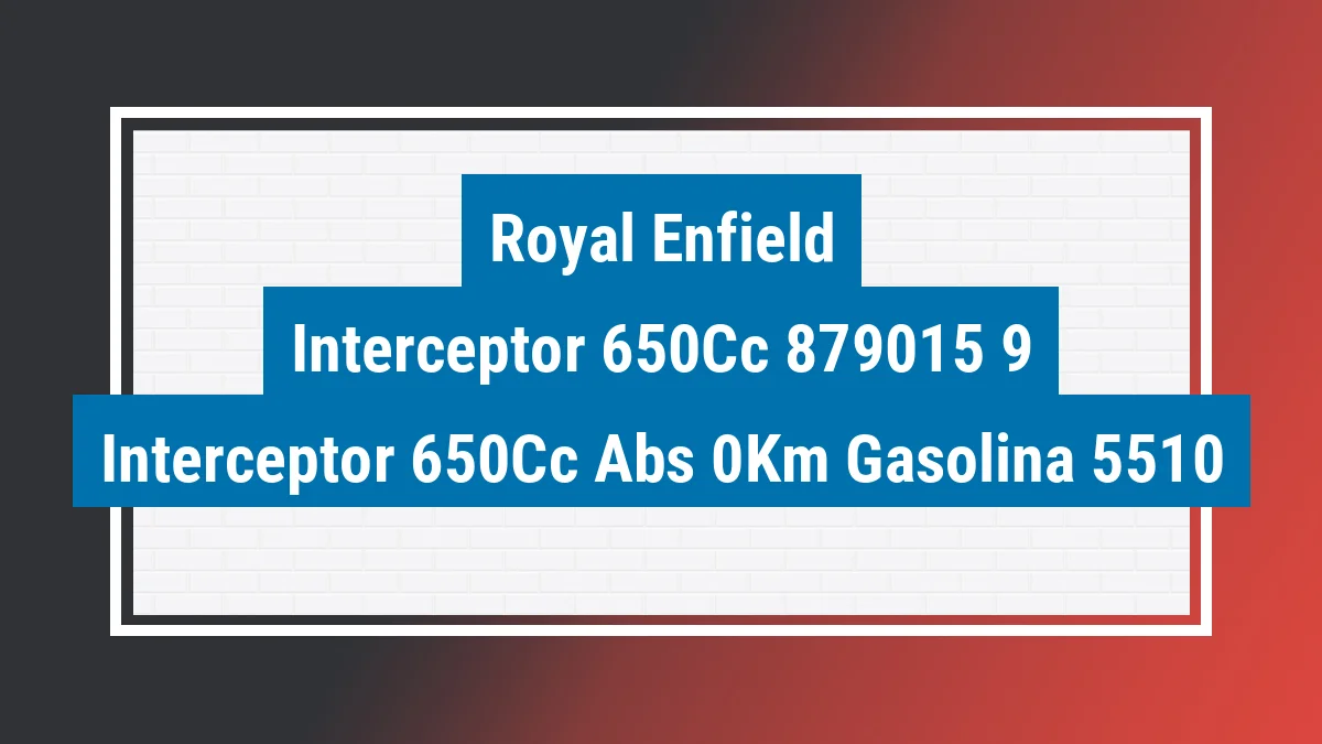 Imagem ilustrativa Royal Enfield Interceptor 650cc Abs 0km