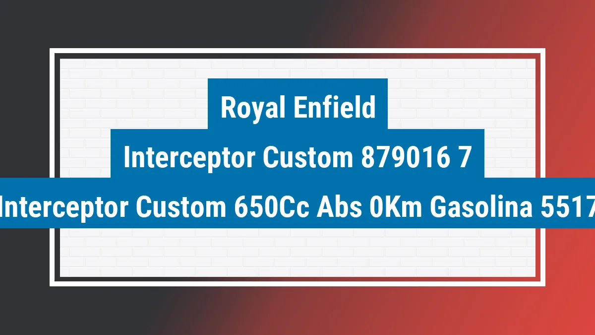 Imagem ilustrativa Royal Enfield Interceptor Custom 650cc Abs 0km
