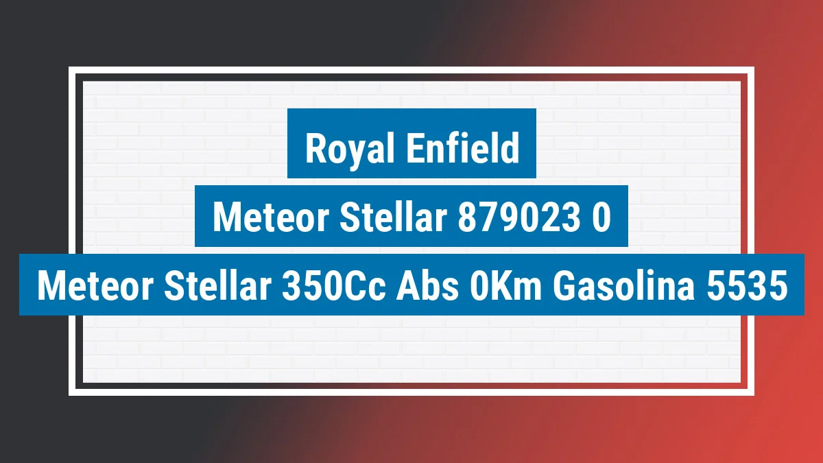 Imagem ilustrativa Royal Enfield Meteor Stellar 350cc Abs 0km