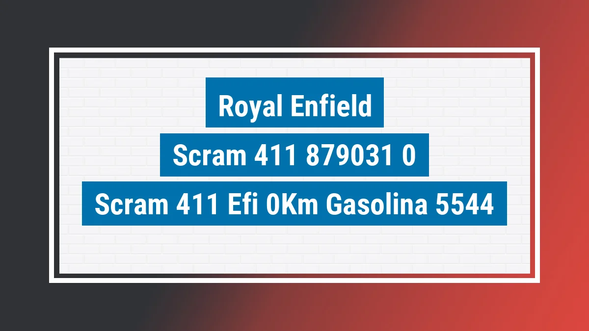 Imagem ilustrativa Royal Enfield Scram 411 Efi 0km