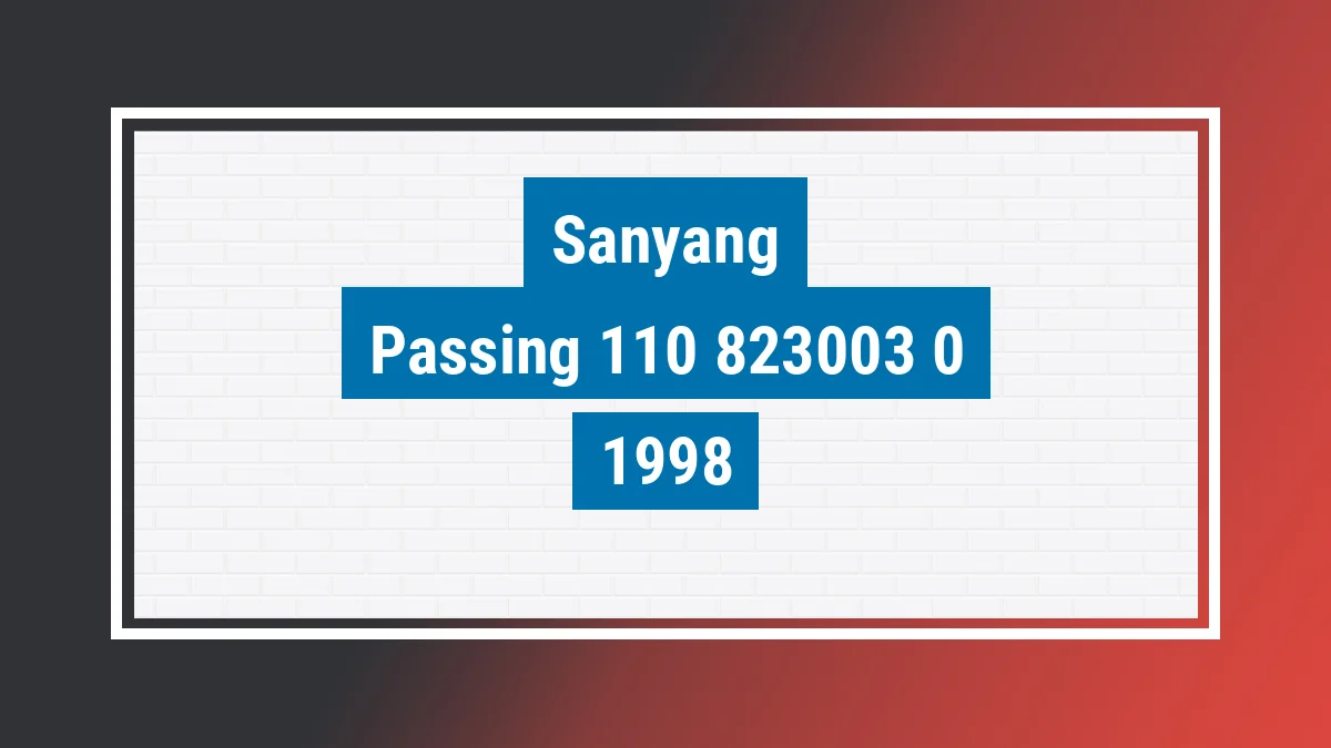 Imagem ilustrativa Sanyang Passing 110 1998