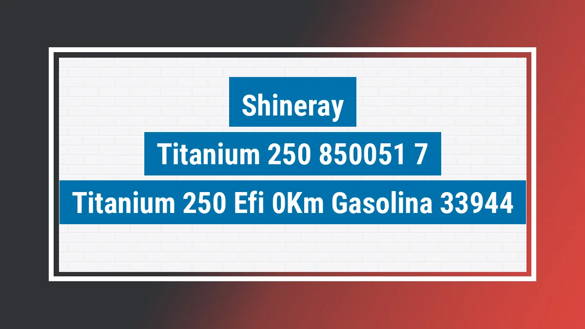 Imagem ilustrativa Shineray Titanium 250 Efi 0km