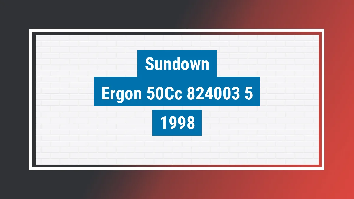 Imagem ilustrativa Sundown Ergon 50cc 1998