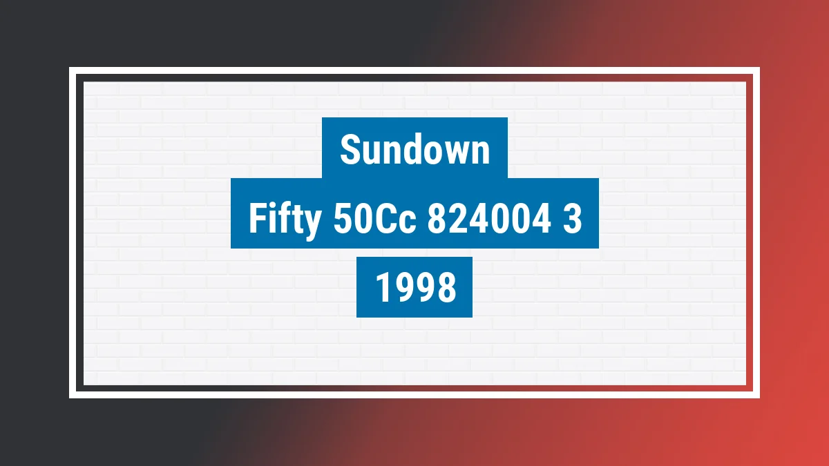Imagem ilustrativa Sundown Fifty 50cc 1998