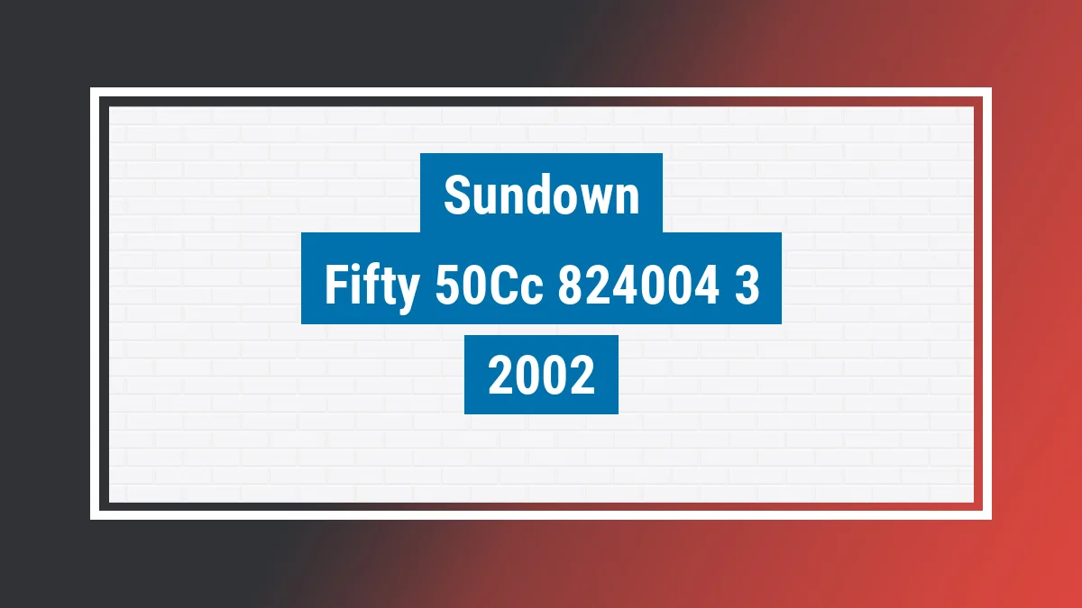 Imagem ilustrativa Sundown Fifty 50cc 2002