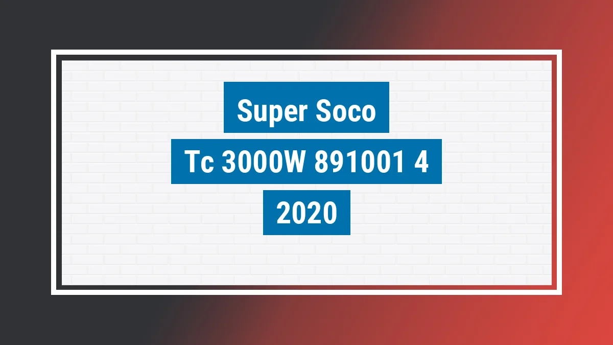 Imagem ilustrativa Super Soco Tc 3000w (elétrica) 2020