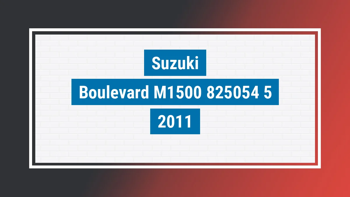 Imagem ilustrativa Suzuki Boulevard M1500 2011
