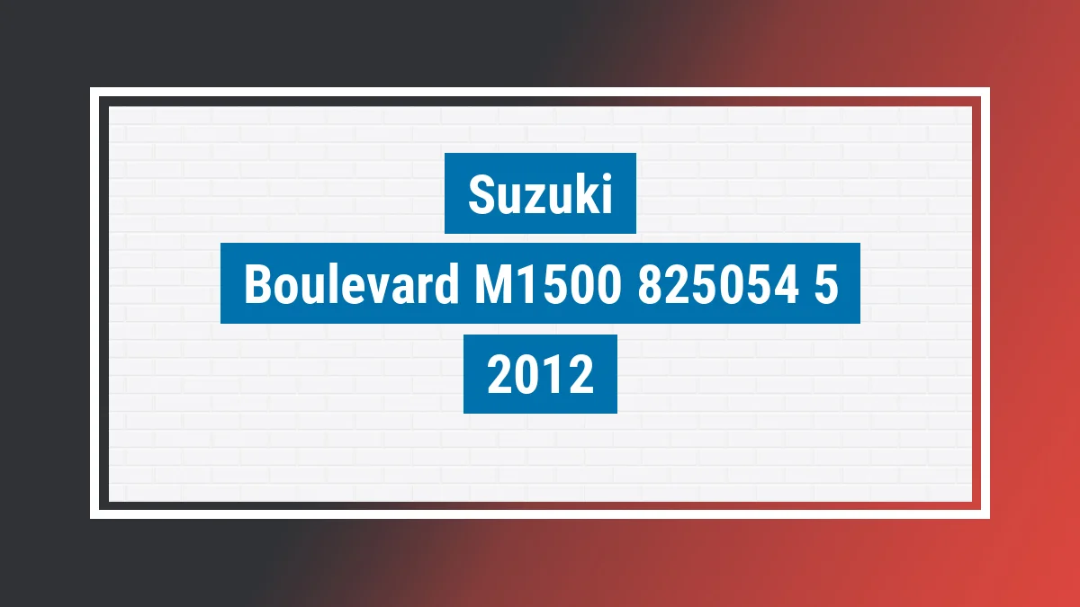 Imagem ilustrativa Suzuki Boulevard M1500 2012