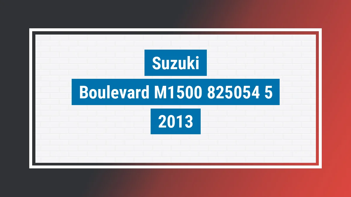 Imagem ilustrativa Suzuki Boulevard M1500 2013