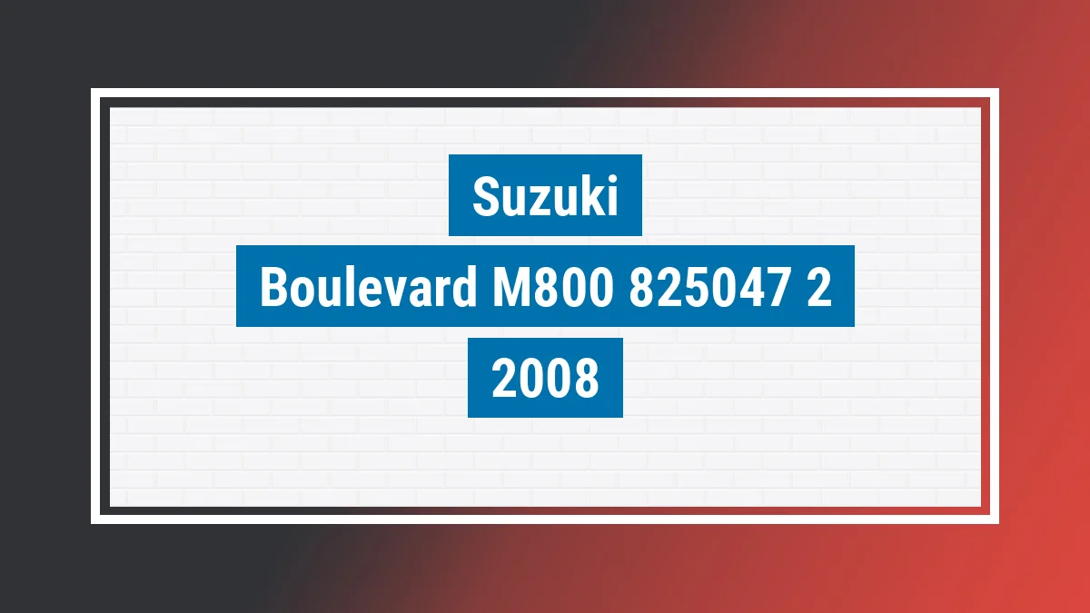 Imagem ilustrativa Suzuki Boulevard M800 2008