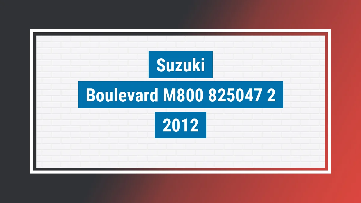 Imagem ilustrativa Suzuki Boulevard M800 2012