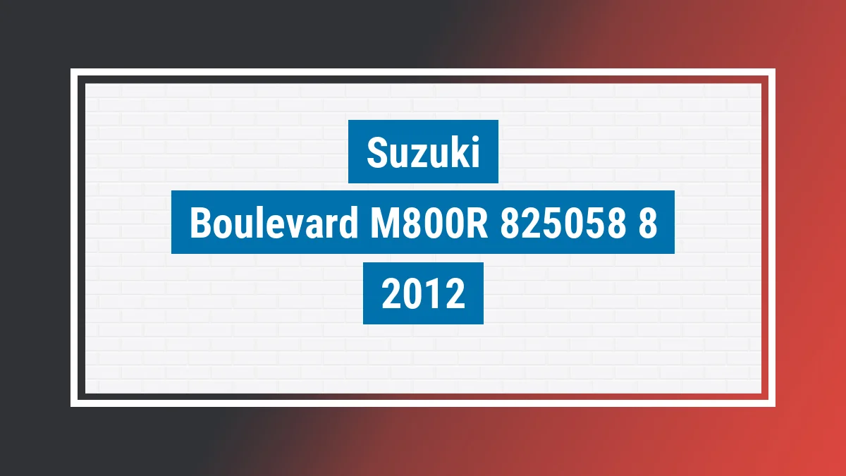 Imagem ilustrativa Suzuki Boulevard M800r 2012