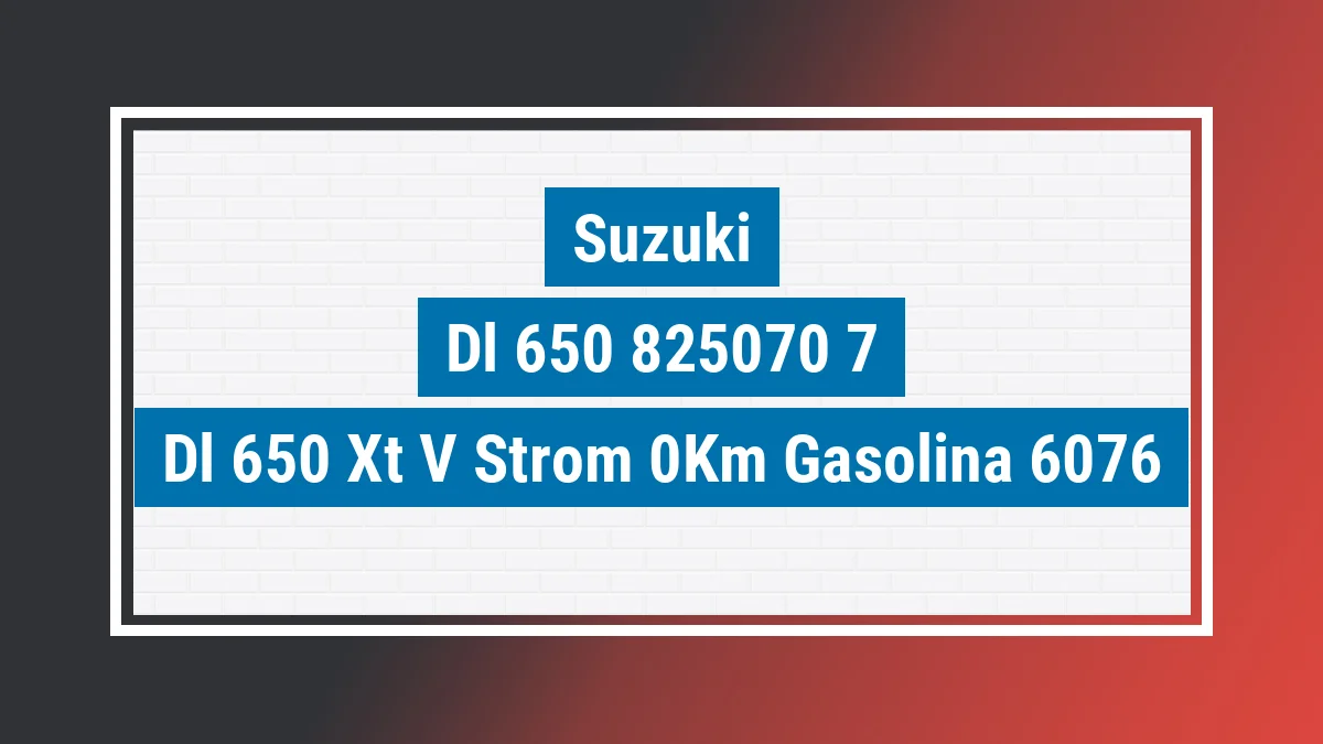 Imagem ilustrativa Suzuki Dl 650 Xt V-strom 0km
