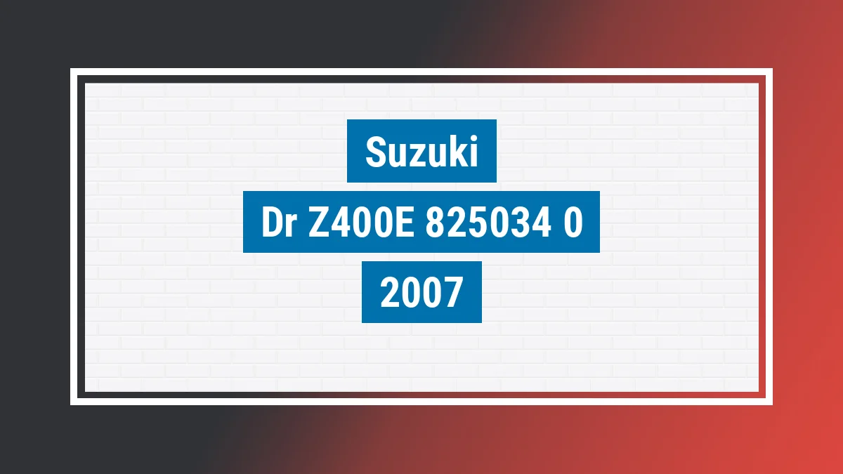 Imagem ilustrativa Suzuki Dr-z400e 2007