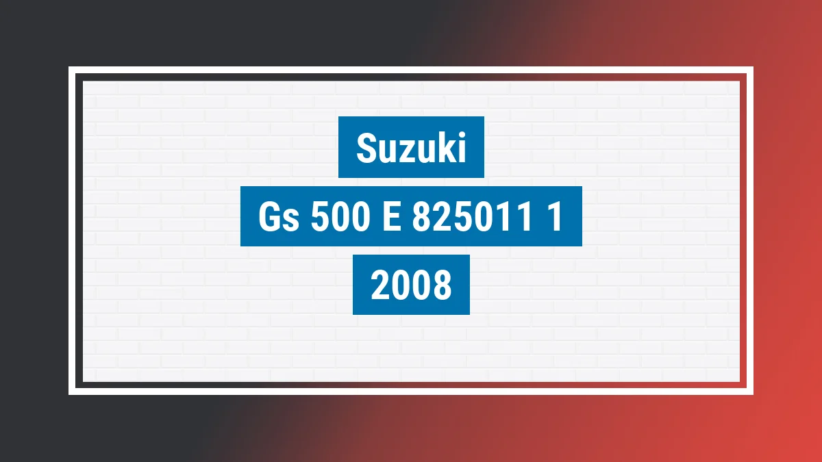 Imagem ilustrativa Suzuki Gs 500-e 2008
