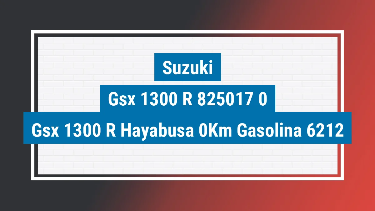 Imagem ilustrativa Suzuki Gsx 1300-r Hayabusa 0km