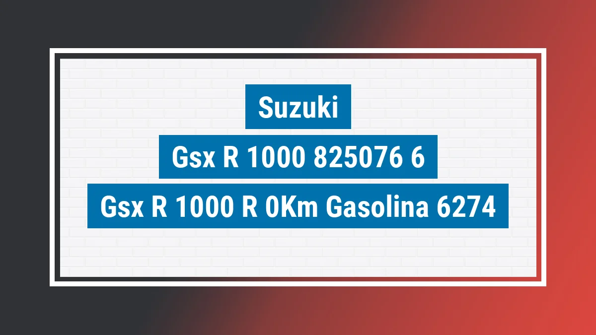 Imagem ilustrativa Suzuki Gsx-r 1000 R 0km
