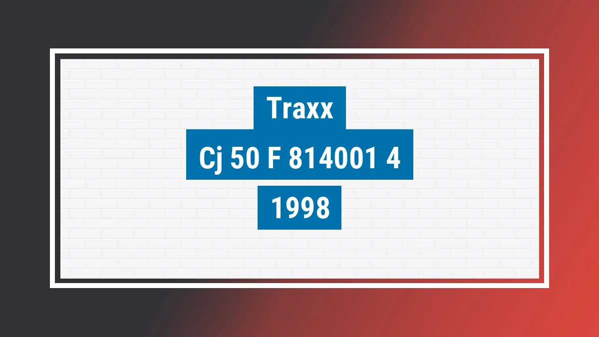 Imagem ilustrativa Traxx Cj 50-f 1998