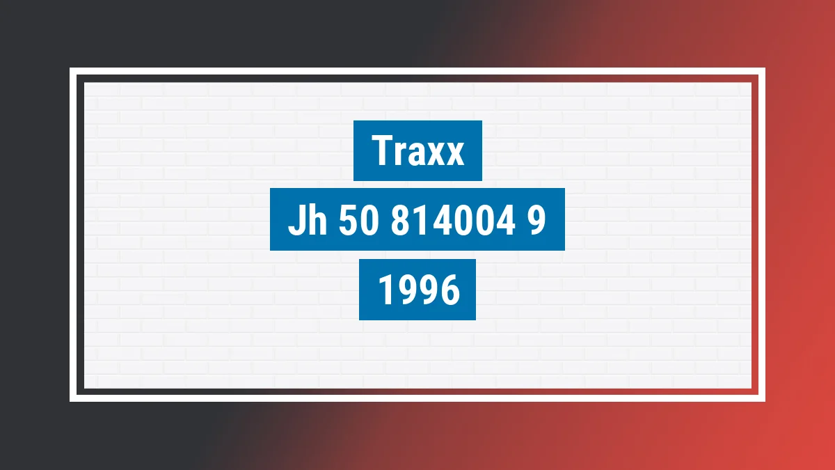 Imagem ilustrativa Traxx Jh 50 1996