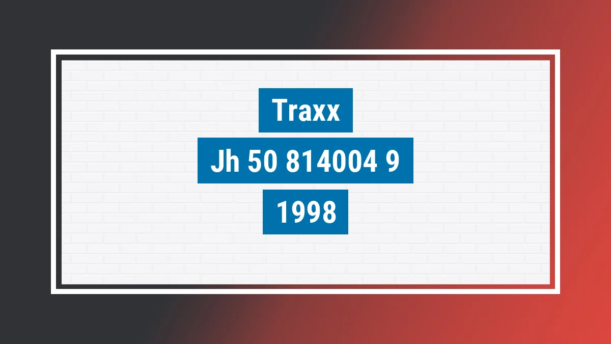 Imagem ilustrativa Traxx Jh 50 1998