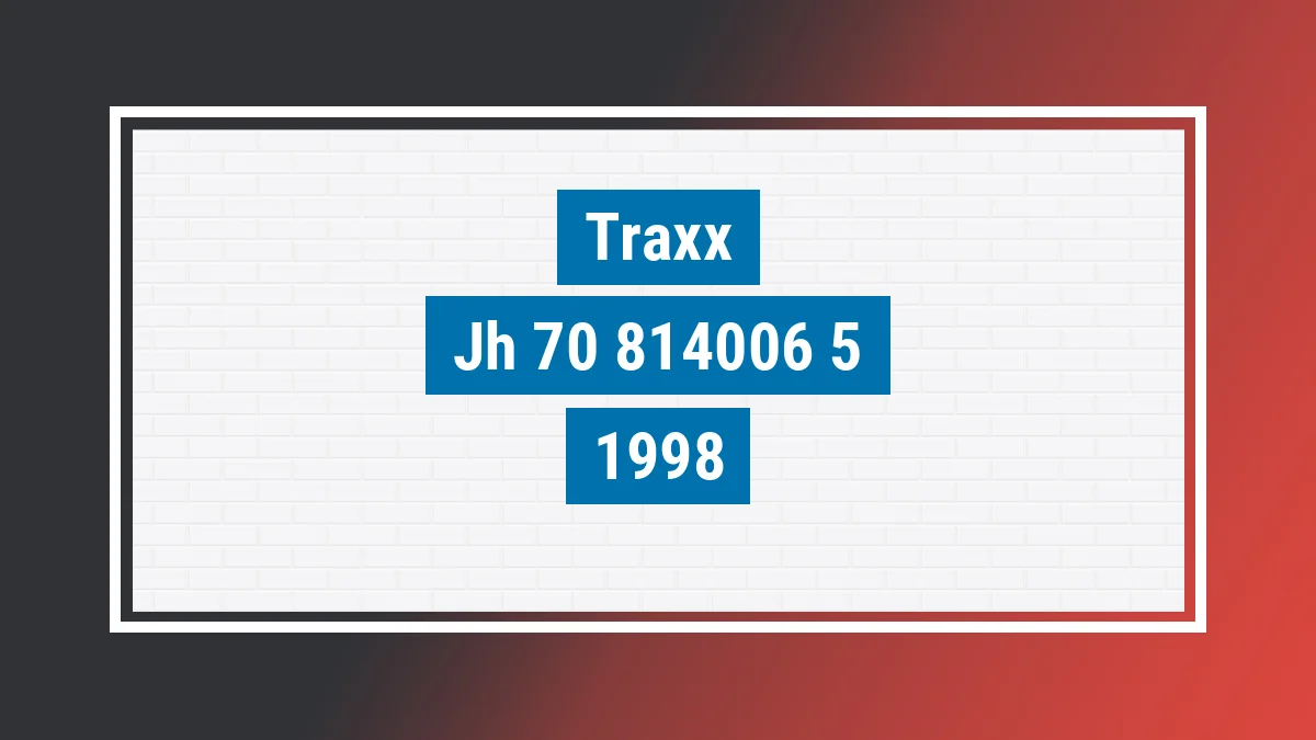 Imagem ilustrativa Traxx Jh 70 1998
