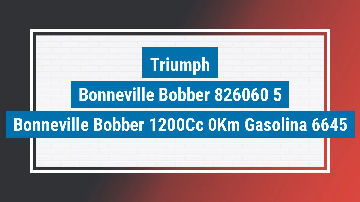 Imagem ilustrativa Triumph Bonneville Bobber 1200cc 0km