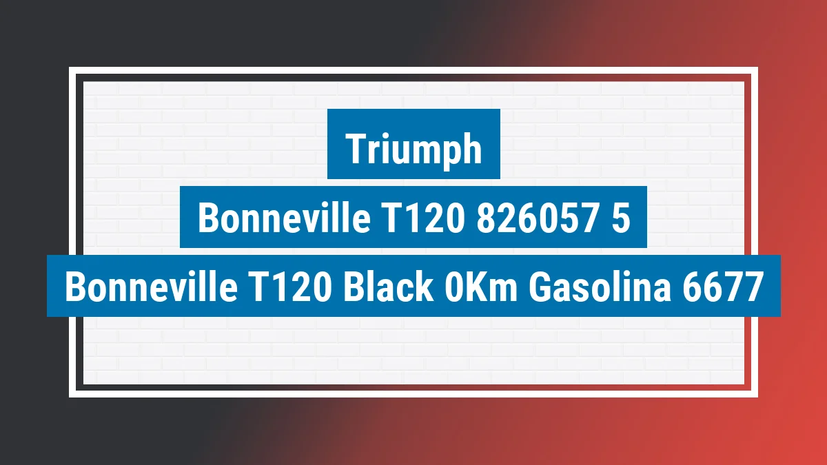 Imagem ilustrativa Triumph Bonneville T120 Black 0km