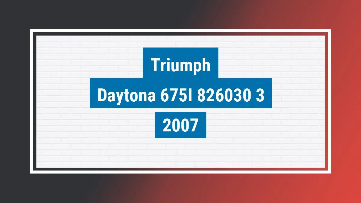 Imagem ilustrativa Triumph Daytona 675i 2007