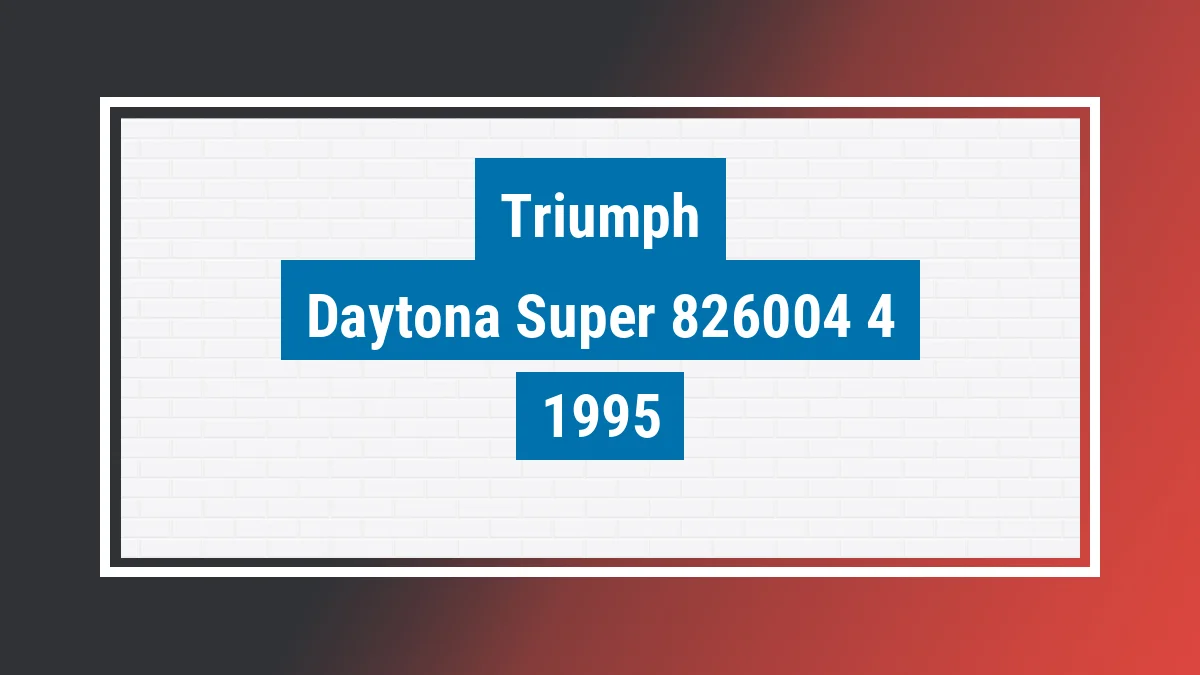 Imagem ilustrativa Triumph Daytona Super Iii 1995
