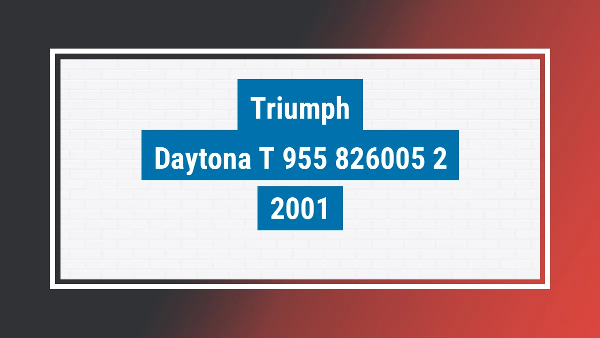 Imagem ilustrativa Triumph Daytona T-955 2001