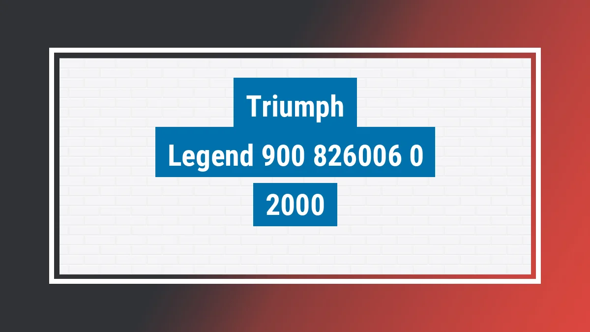 Imagem ilustrativa Triumph Legend 900 2000
