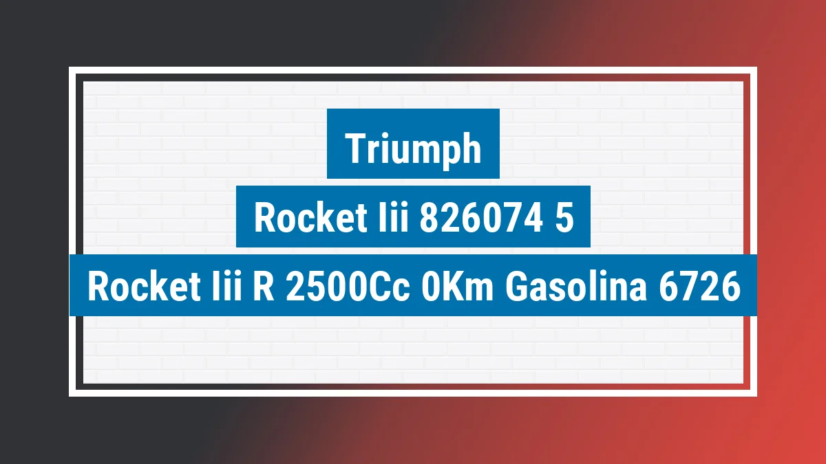 Imagem ilustrativa Triumph Rocket Iii R 2500cc 0km