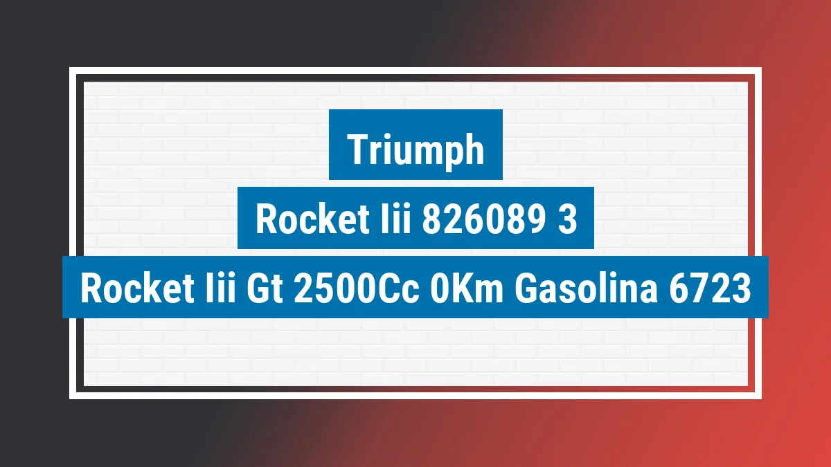 Imagem ilustrativa Triumph Rocket Iii Gt 2500cc 0km