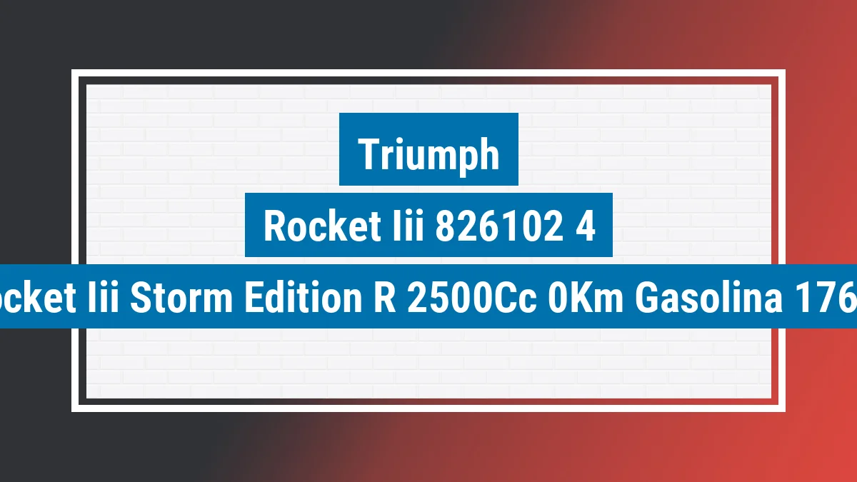 Imagem ilustrativa Triumph Rocket Iii Storm Edition R 2500cc 0km